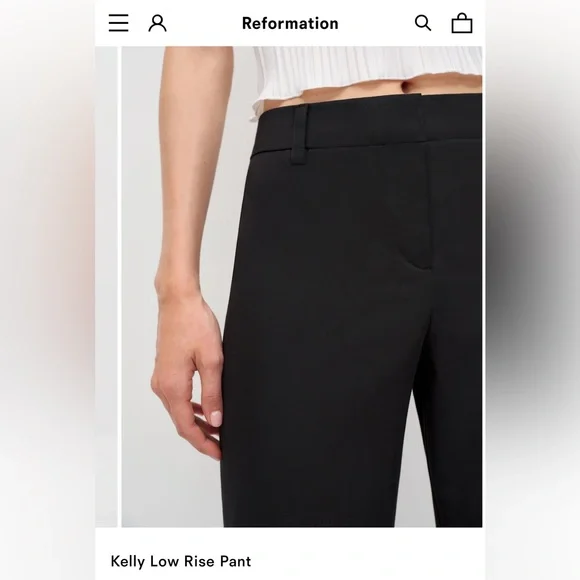Reformation Low Rise Pant - Picture 2 of 3